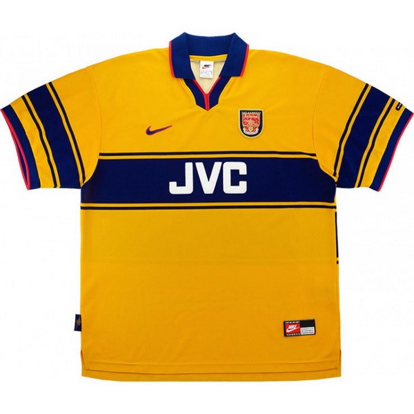 Tailandia Camiseta Arsenal Segunda equipo Retro 1997 1999 Amarillo